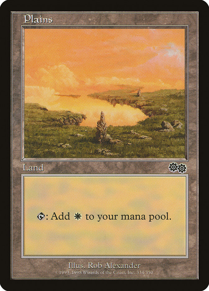 Plains (334) [Urza's Saga] | Card Merchant Takapuna