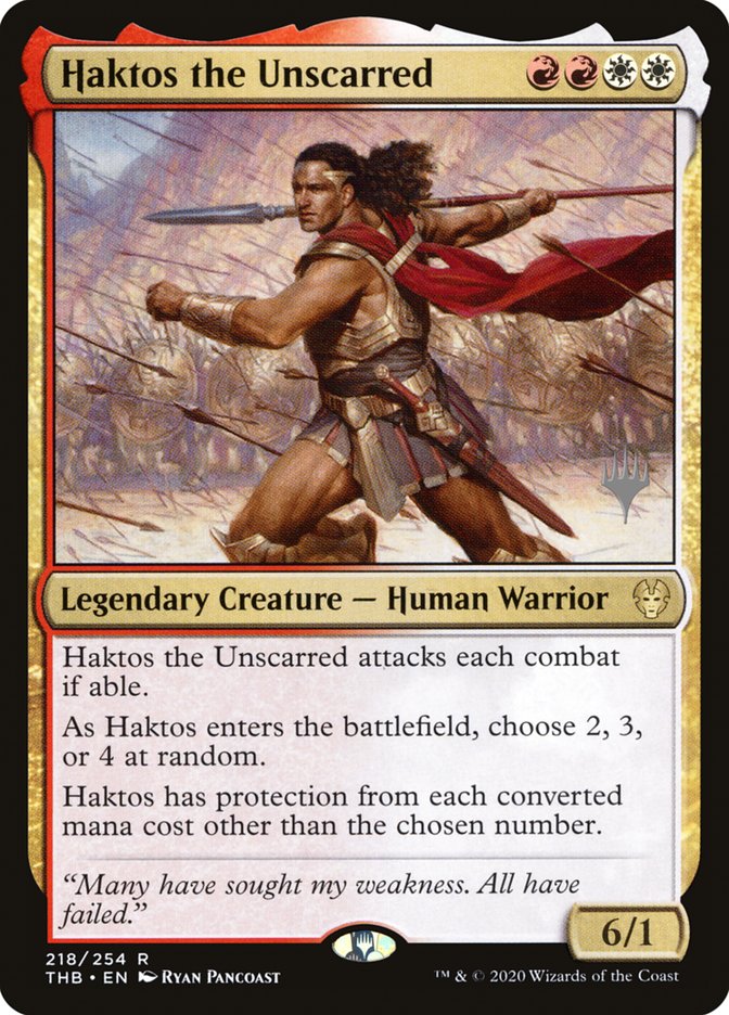 Haktos the Unscarred (Promo Pack) [Theros Beyond Death Promos] | Card Merchant Takapuna