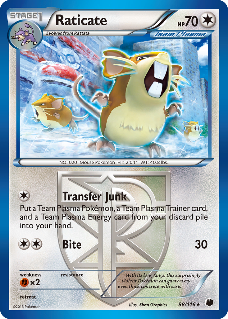 Raticate (88/116) [Black & White: Plasma Freeze] | Card Merchant Takapuna