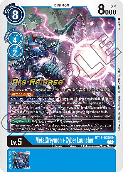 MetalGreymon + Cyber Launcher [BT11-030] [Dimensional Phase Pre-Release Promos] | Card Merchant Takapuna