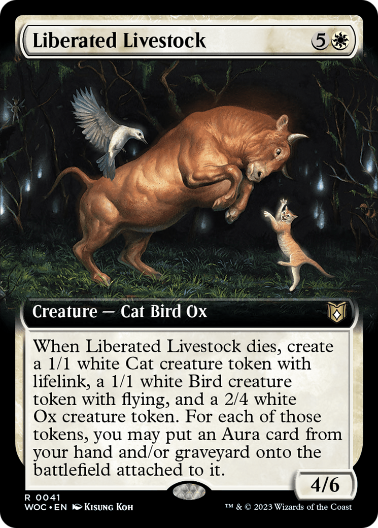 Liberated Livestock (Extended Art) [Wilds of Eldraine Commander] | Card Merchant Takapuna