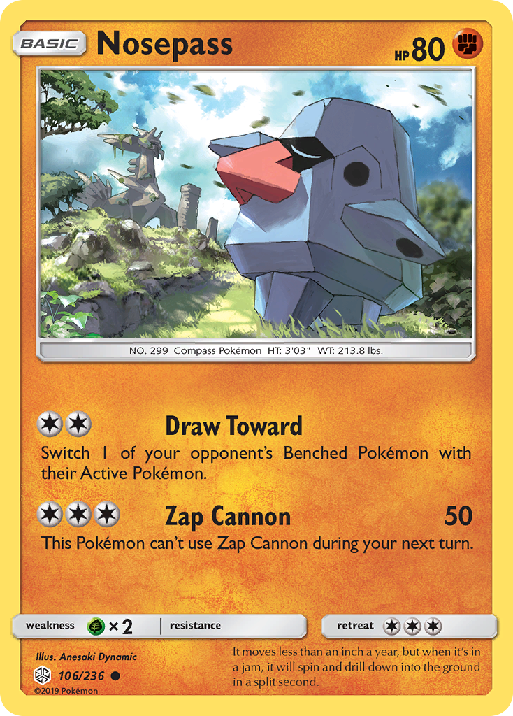 Nosepass (106/236) [Sun & Moon: Cosmic Eclipse] | Card Merchant Takapuna