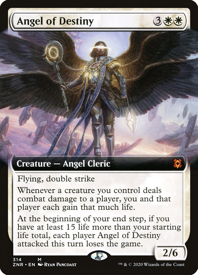 Angel of Destiny (Extended Art) [Zendikar Rising] | Card Merchant Takapuna