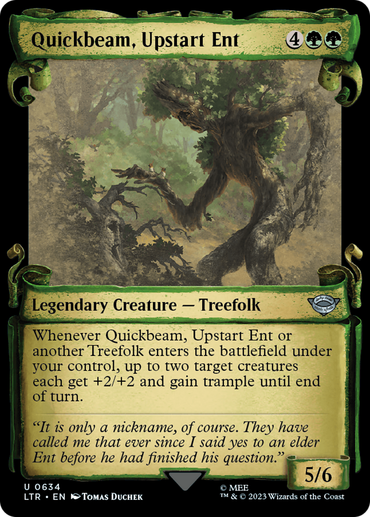 Quickbeam, Upstart Ent [The Lord of the Rings: Tales of Middle-Earth Showcase Scrolls] | Card Merchant Takapuna