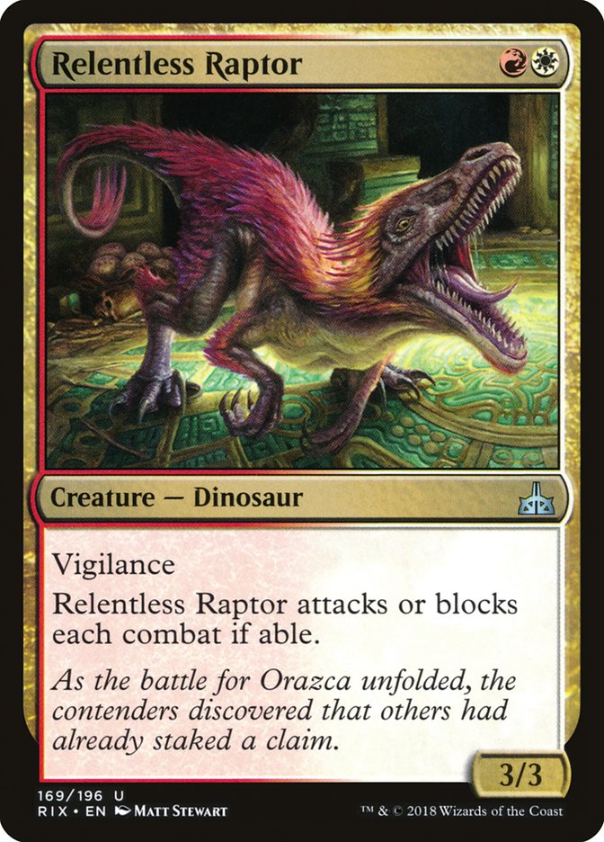 Relentless Raptor [Rivals of Ixalan] | Card Merchant Takapuna