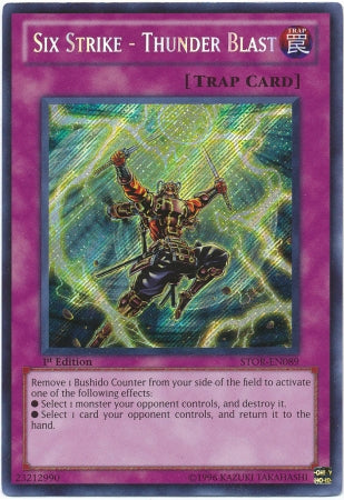 Six Strike - Thunder Blast [STOR-EN089] Secret Rare | Card Merchant Takapuna