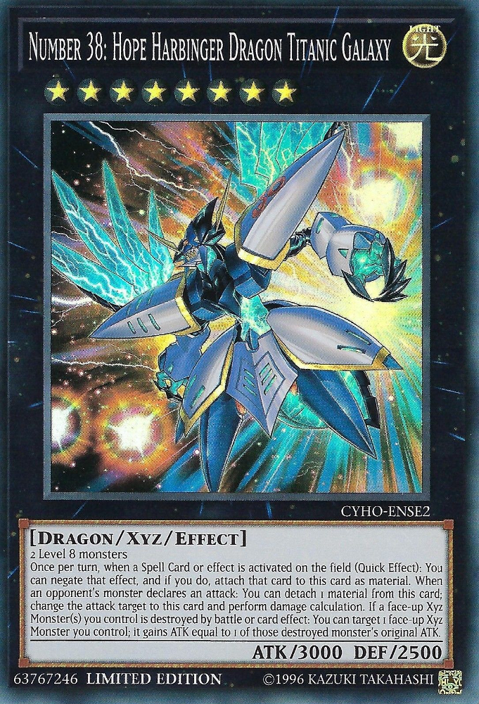 Number 38: Hope Harbinger Dragon Titanic Galaxy [CYHO-ENSE2] Super Rare | Card Merchant Takapuna