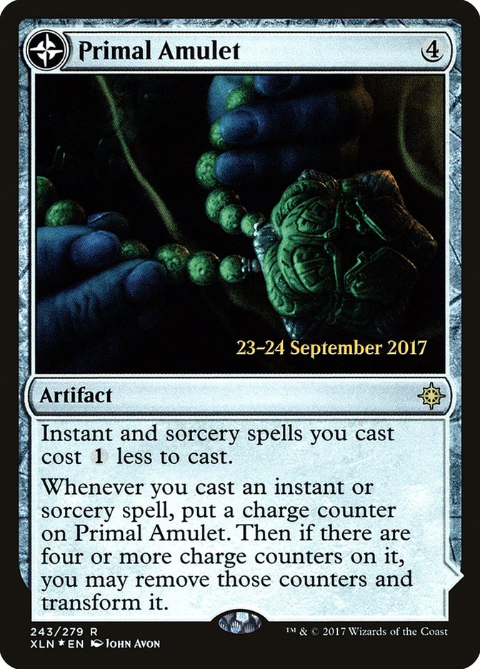 Primal Amulet // Primal Wellspring [Ixalan Prerelease Promos] | Card Merchant Takapuna