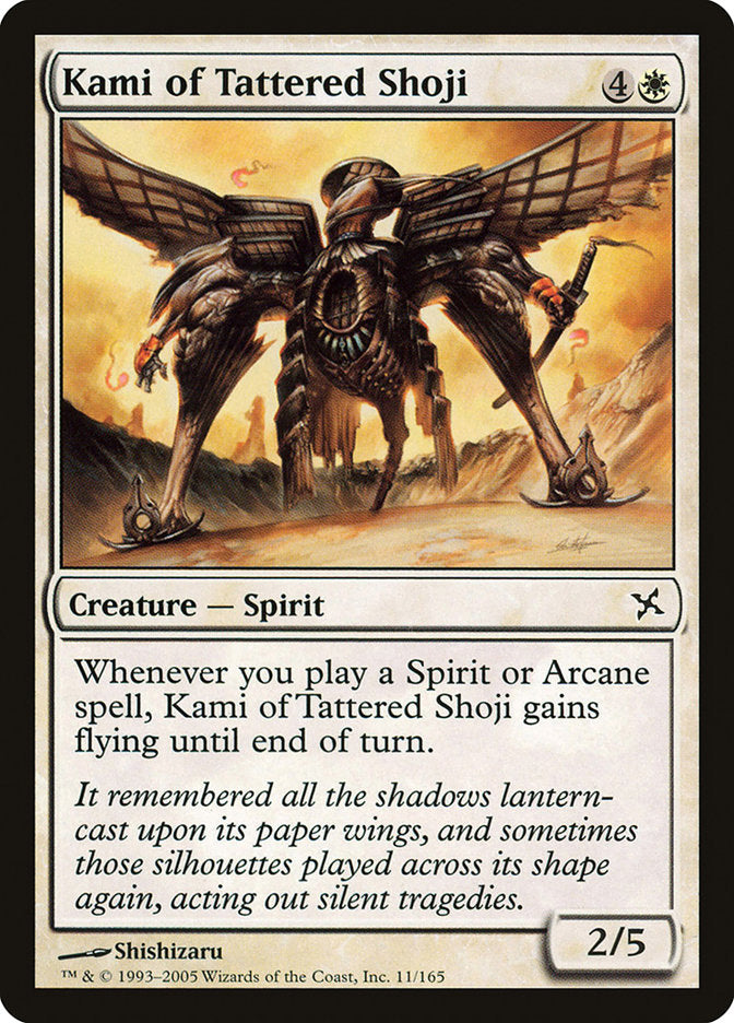 Kami of Tattered Shoji [Betrayers of Kamigawa] | Card Merchant Takapuna