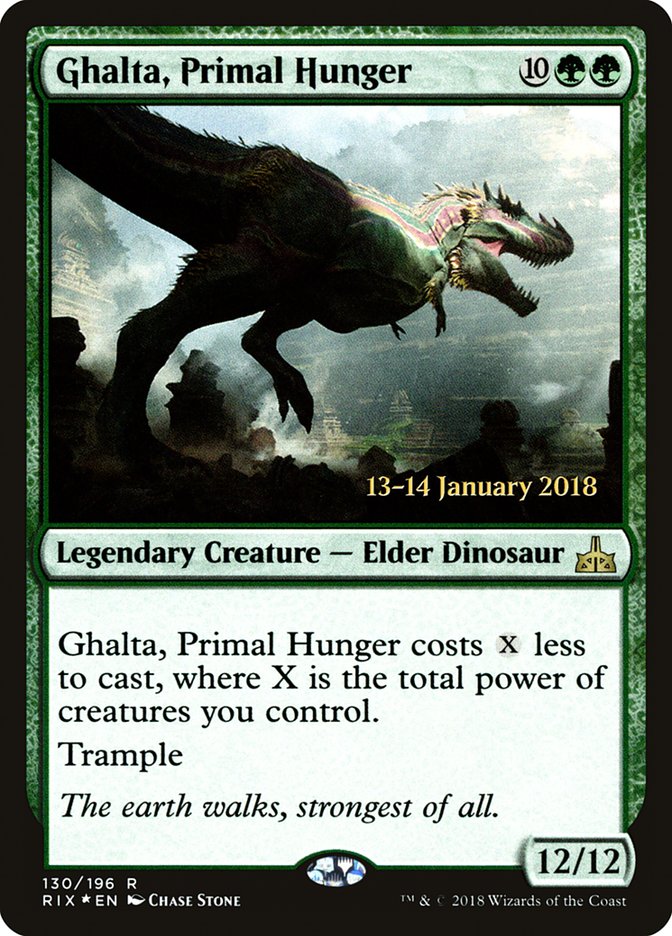 Ghalta, Primal Hunger [Rivals of Ixalan Prerelease Promos] | Card Merchant Takapuna