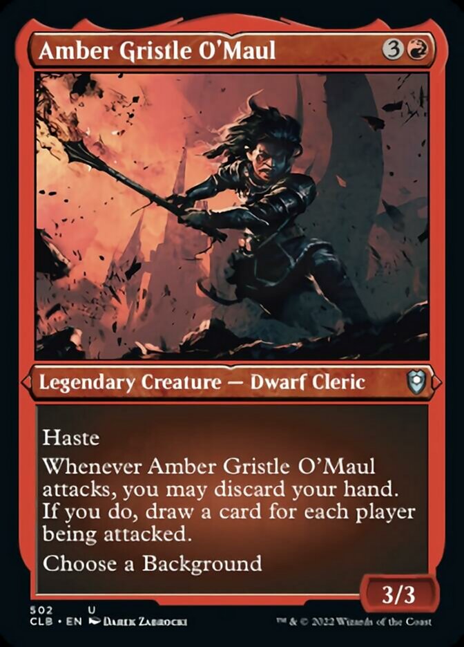 Amber Gristle O'Maul (Foil Etched) [Commander Legends: Battle for Baldur's Gate] | Card Merchant Takapuna