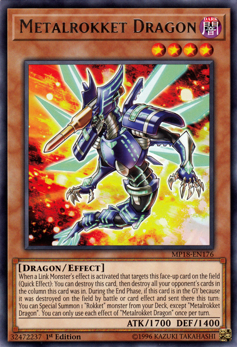 Metalrokket Dragon [MP18-EN176] Rare | Card Merchant Takapuna