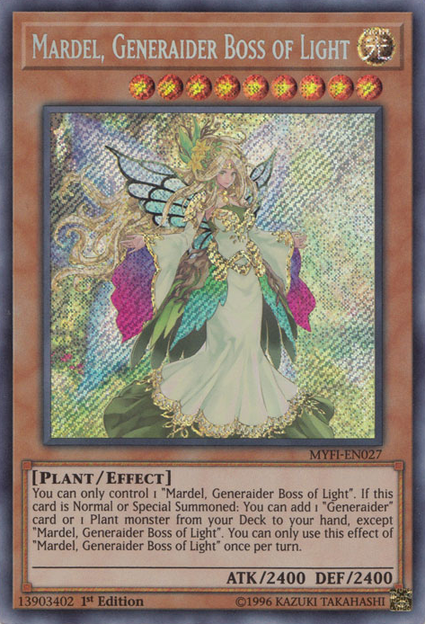 Mardel, Generaider Boss of Light [MYFI-EN027] Secret Rare | Card Merchant Takapuna