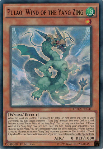 Pulao, Wind of the Yang Zing [DUEA-EN031] Super Rare | Card Merchant Takapuna