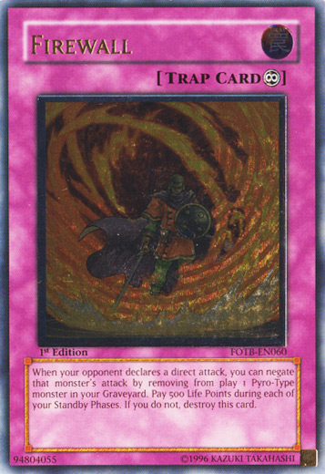 Firewall [FOTB-EN060] Ultimate Rare | Card Merchant Takapuna