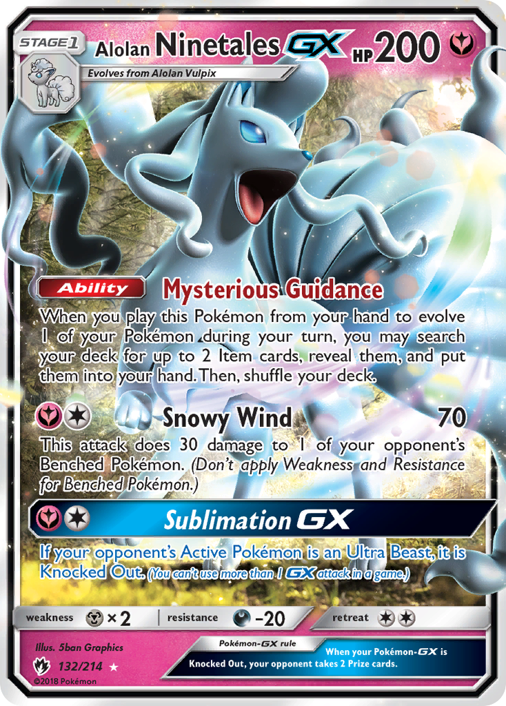 Alolan Ninetales GX (132/214) [Sun & Moon: Lost Thunder] | Card Merchant Takapuna