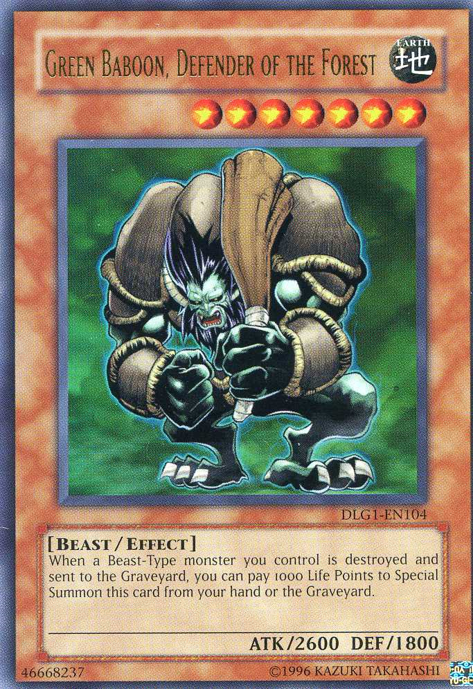 Green Baboon, Defender of the Forest [DLG1-EN104] Ultra Rare | Card Merchant Takapuna