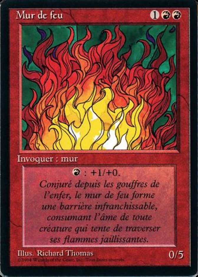 Wall of Fire [Foreign Black Border] | Card Merchant Takapuna