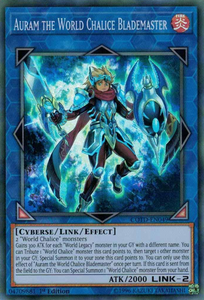 Auram the World Chalice Blademaster [COTD-EN049] Super Rare | Card Merchant Takapuna