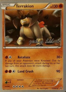 Terrakion (73/101) (CMT - Zachary Bokhari) [World Championships 2012] | Card Merchant Takapuna