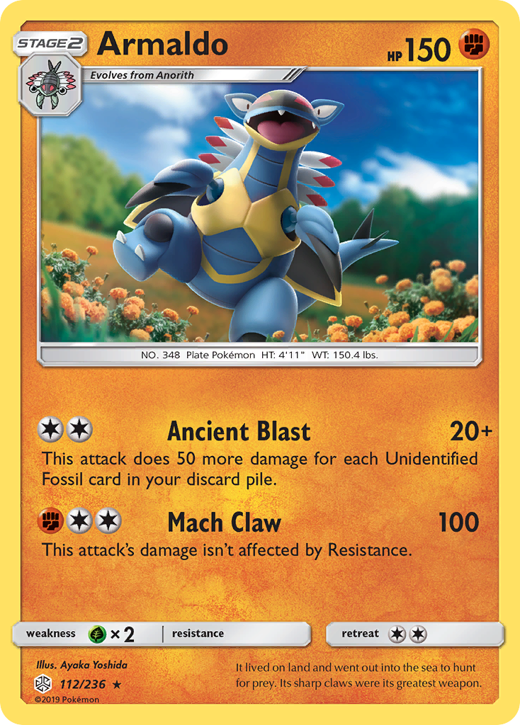 Armaldo (112/236) [Sun & Moon: Cosmic Eclipse] | Card Merchant Takapuna