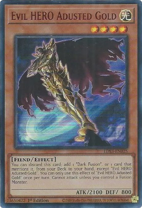 Evil HERO Adusted Gold (Red) [LDS3-EN025] Ultra Rare | Card Merchant Takapuna