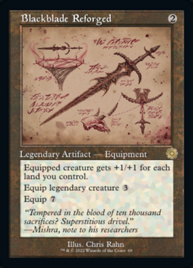 Blackblade Reforged (Retro Schematic) [The Brothers' War Retro Artifacts] | Card Merchant Takapuna