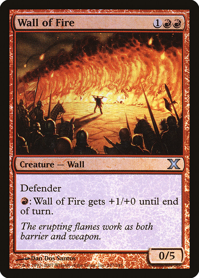 Wall of Fire (Premium Foil) [Tenth Edition] | Card Merchant Takapuna