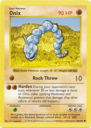 Onix (56/102) [Base Set Shadowless Unlimited] | Card Merchant Takapuna