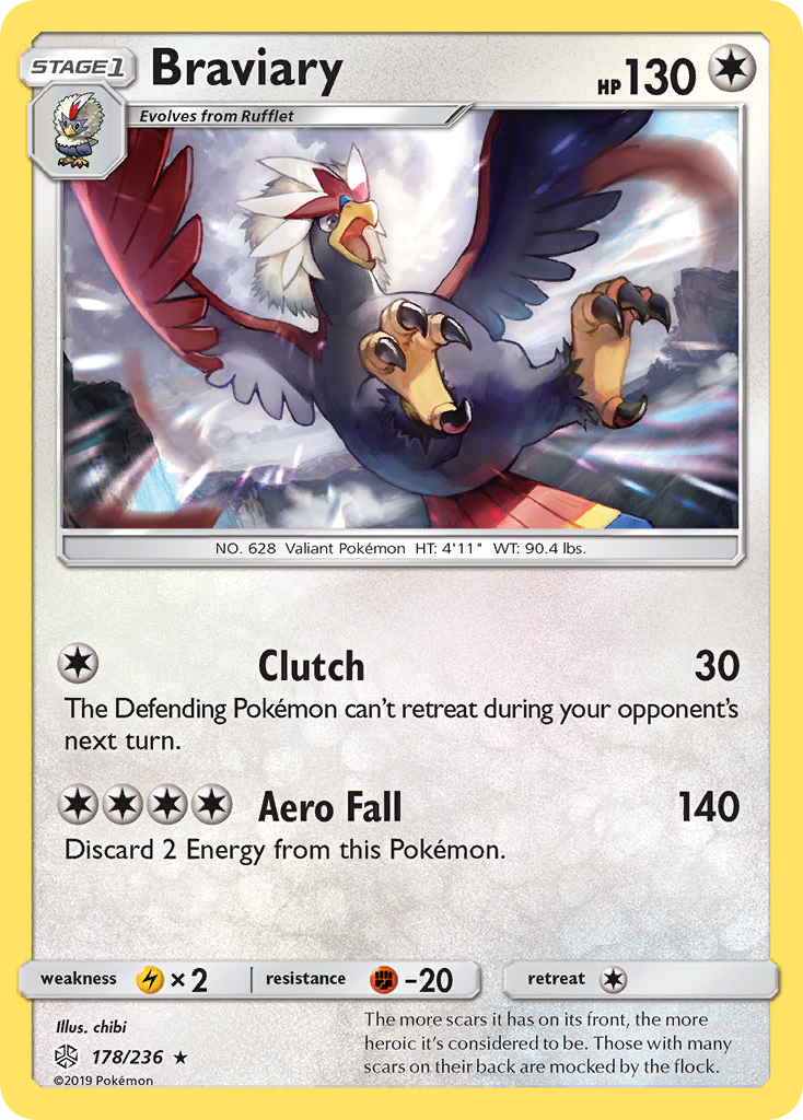 Braviary (178/236) [Sun & Moon: Cosmic Eclipse] | Card Merchant Takapuna