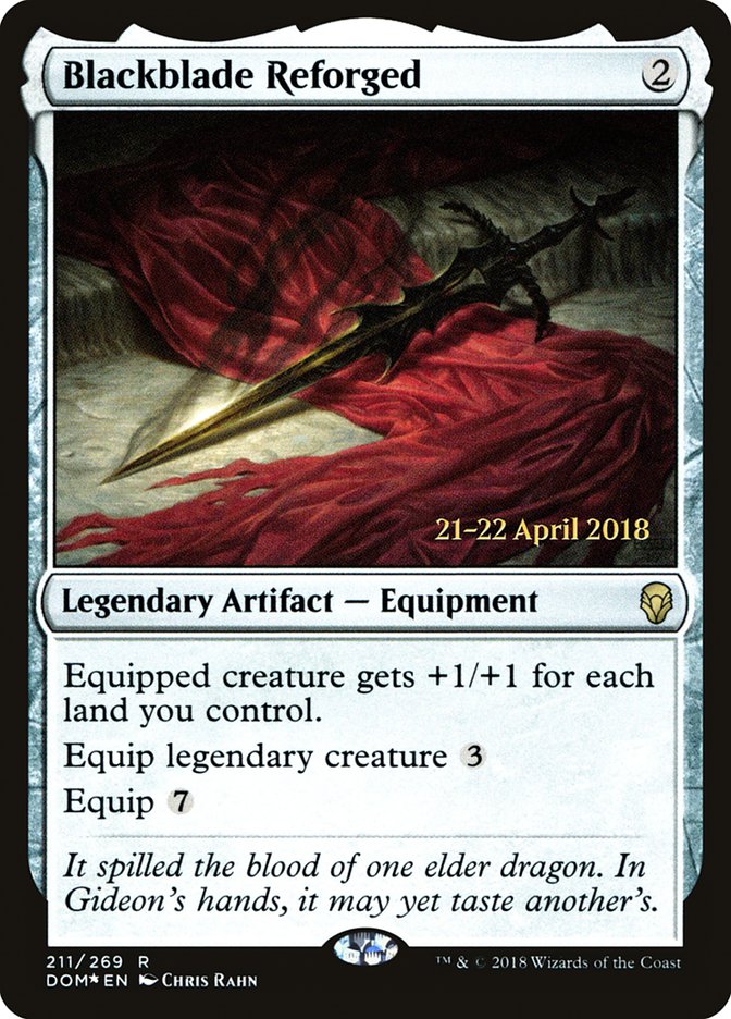 Blackblade Reforged [Dominaria Prerelease Promos] | Card Merchant Takapuna