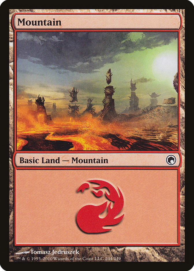 Mountain (244) [Scars of Mirrodin] | Card Merchant Takapuna