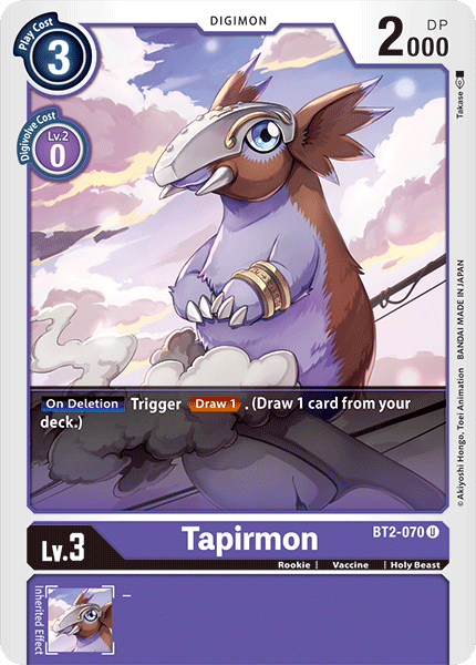 Tapirmon [BT2-070] [Release Special Booster Ver.1.0] | Card Merchant Takapuna