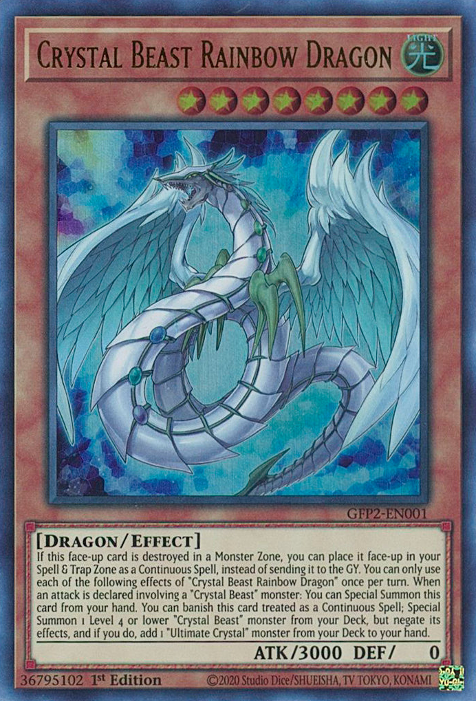 Crystal Beast Rainbow Dragon [GFP2-EN001] Ultra Rare | Card Merchant Takapuna