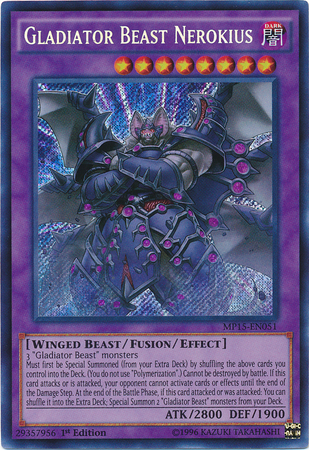 Gladiator Beast Nerokius [MP15-EN051] Secret Rare | Card Merchant Takapuna