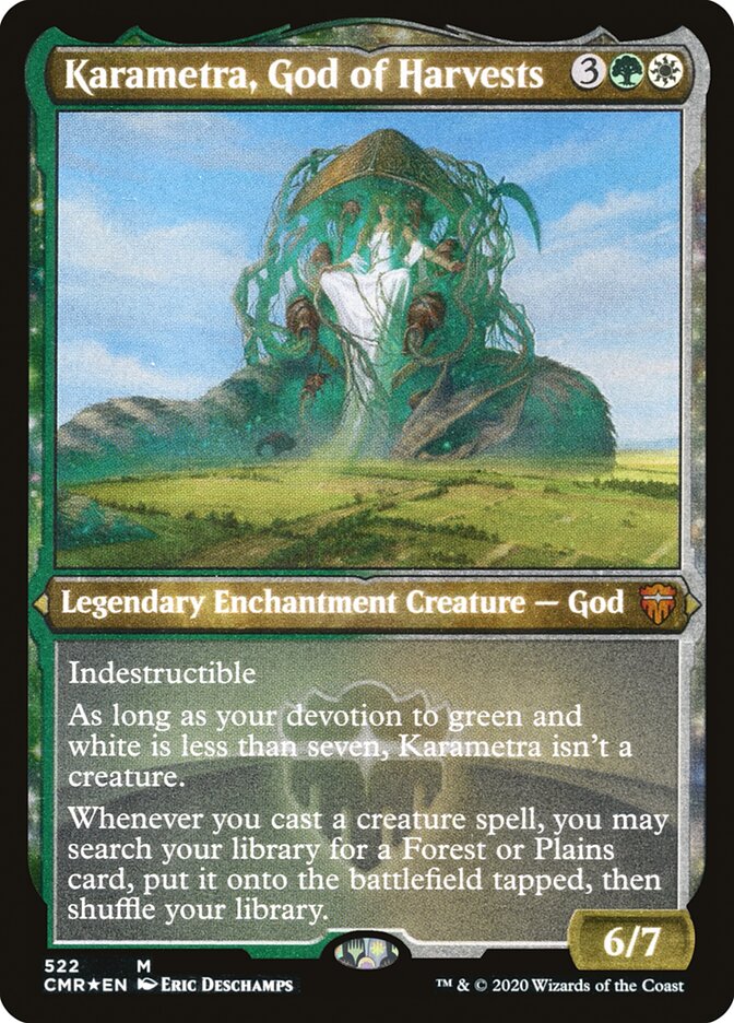 Karametra, God of Harvests (Etched) [Commander Legends] | Card Merchant Takapuna