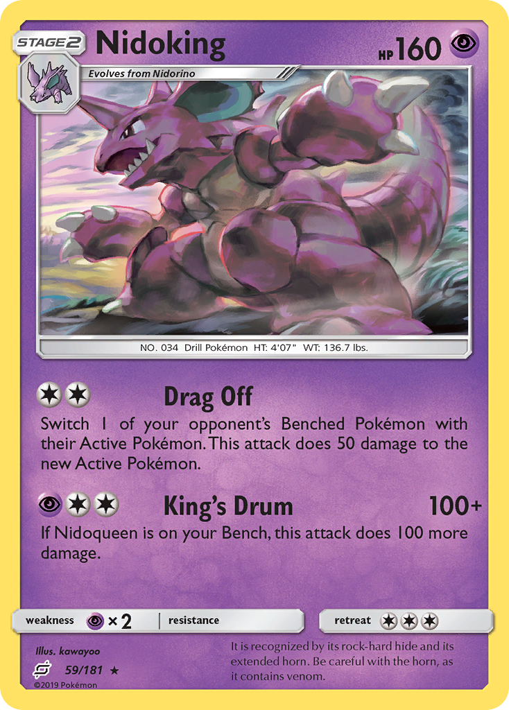 Nidoking (59/181) [Sun & Moon: Team Up] | Card Merchant Takapuna