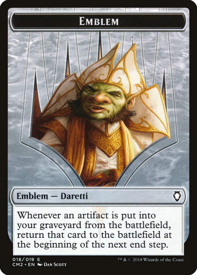 Daretti, Scrap Savant Emblem [Commander Anthology Volume II Tokens] | Card Merchant Takapuna