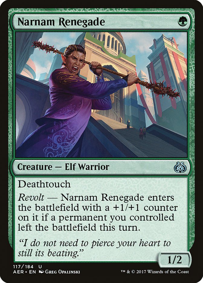 Narnam Renegade [Aether Revolt] | Card Merchant Takapuna