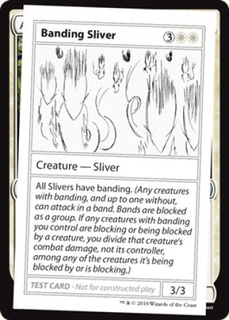 Banding Sliver (2021 Edition) [Mystery Booster Playtest Cards] | Card Merchant Takapuna