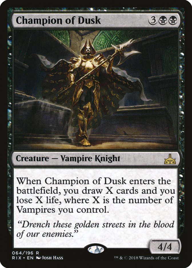 Champion of Dusk [Rivals of Ixalan] | Card Merchant Takapuna