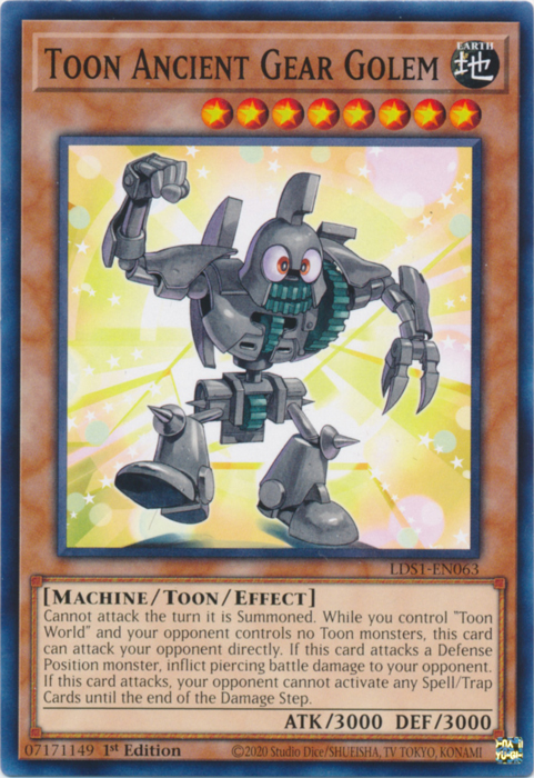 Toon Ancient Gear Golem [LDS1-EN063] Common | Card Merchant Takapuna