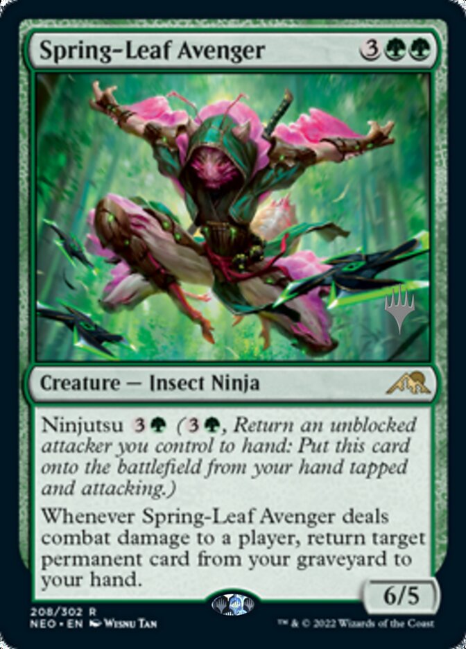 Spring-Leaf Avenger (Promo Pack) [Kamigawa: Neon Dynasty Promos] | Card Merchant Takapuna