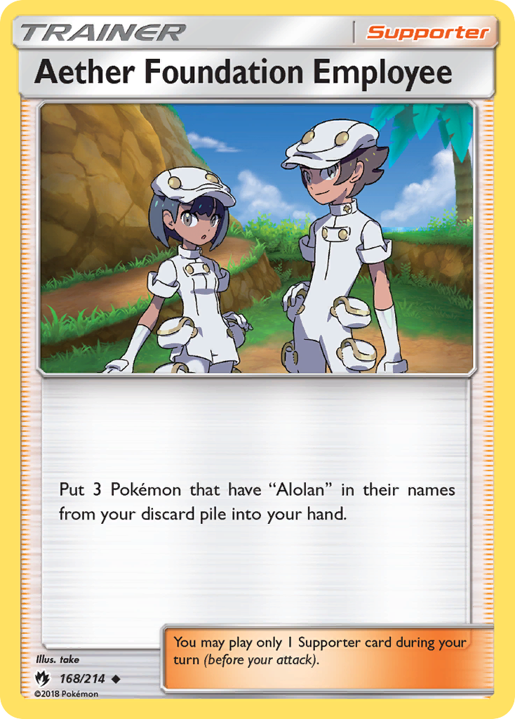 Aether Foundation Employee (168/214) [Sun & Moon: Lost Thunder] | Card Merchant Takapuna