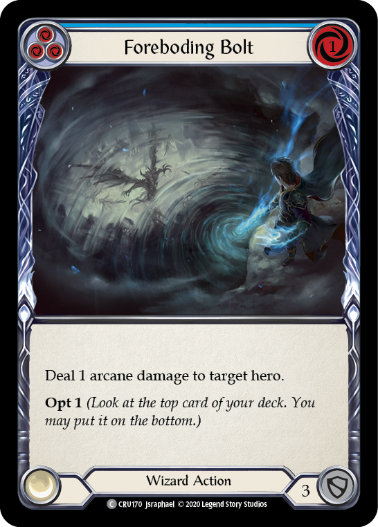 Foreboding Bolt (Blue) [CRU170] (Crucible of War)  1st Edition Normal | Card Merchant Takapuna