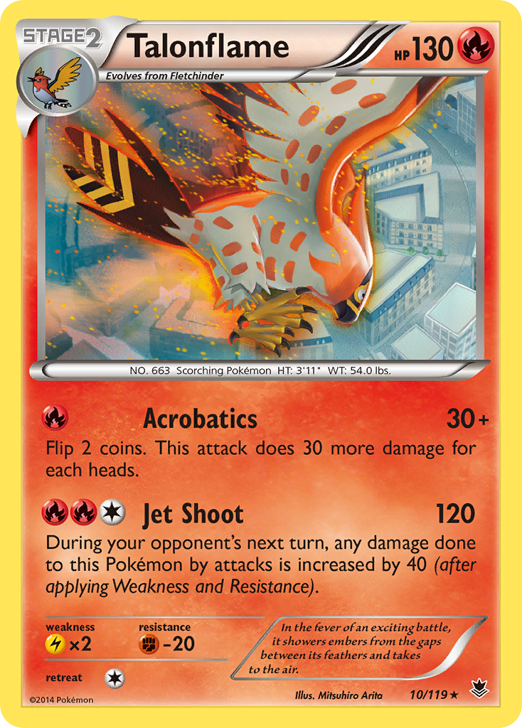 Talonflame (10/119) [XY: Phantom Forces] | Card Merchant Takapuna