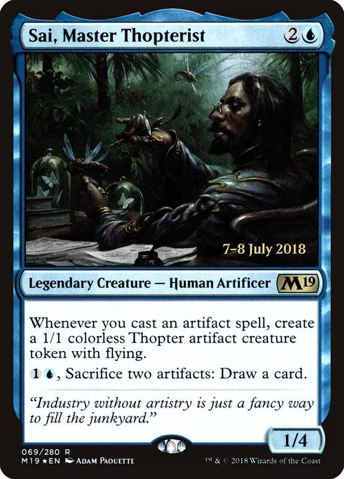 Sai, Master Thopterist [Core Set 2019 Prerelease Promos] | Card Merchant Takapuna