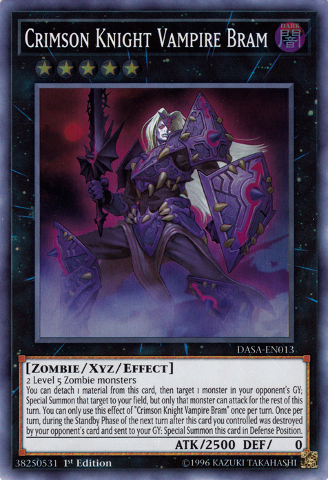 Crimson Knight Vampire Bram [DASA-EN013] Super Rare | Card Merchant Takapuna