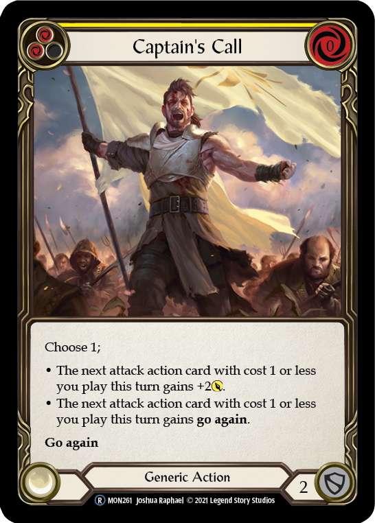 Captain's Call (Yellow) [U-MON261] (Monarch Unlimited)  Unlimited Normal | Card Merchant Takapuna