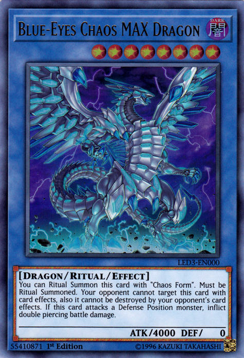 Blue-Eyes Chaos MAX Dragon [LED3-EN000] Ultra Rare | Card Merchant Takapuna